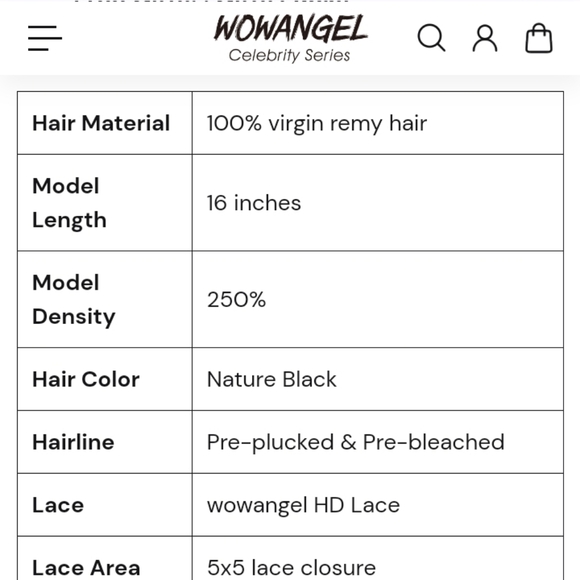 Wow Angel wig with bangs 16 inches - Picture 4 of 4